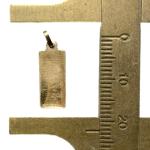 Vintage 14k Gold Bullion Bar Pendant Charm