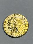 1914 Indian Head $2.50 Gold Coin - Rare Find