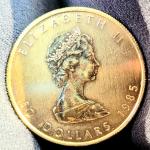 1985 $50 Canadian Maple Leaf Gold Coin 1 oz