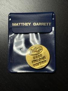 MG Matthey Garrett 1 oz Gold Poured Ingot