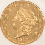 1858-S $20 Liberty Gold Double Eagle Coin