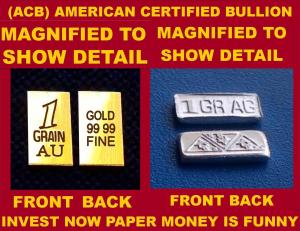 1 Grain Gold and Silver Bullion Combo Pack