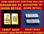 1 Grain Gold and Silver Bullion Combo Pack