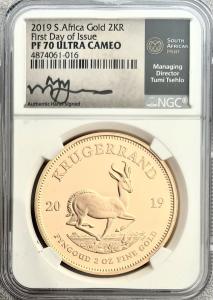 2019 South African Krugerrand 2oz Gold Coin