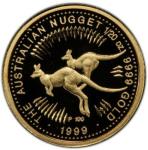 1999 Australia $5 Gold Proof Kangaroo Coin PR70