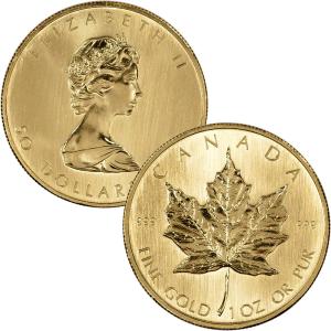 Canada Gold Maple Leaf 1 oz Coin - .999 Fine