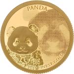 2025 Liberia Gold Panda 24K Proof Coin