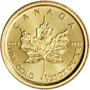 Canada Gold Maple Leaf 1/20 oz Coin