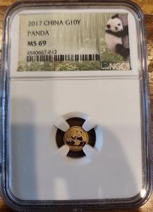 2017 China G10Y Panda Gold Coin NGC MS69