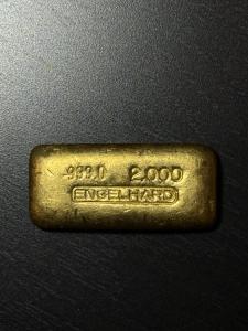 Engelhard Vintage 2 oz Gold Bar Ingot