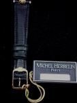 Lady's Gold Michel Herbelin Wristwatch with Lizard Band