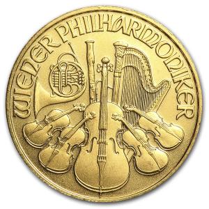 1996 Austria 1/4 oz Gold Philharmonic Coin