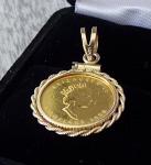 1990 Canadian Maple Leaf 1/10 Oz Gold Pendant