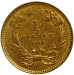 1862 Indian Princess Gold Dollar Coin
