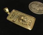 10K Gold Indian Chief Ingot Pendant