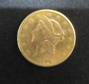 1890-S $20 Liberty Gold Double Eagle Coin