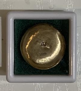 13.8K Hand Poured Yellow Gold Ingot Bar 18.78g