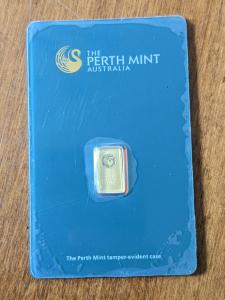 1 Gram 9999 Gold Perth Mint Kangaroo Ingot