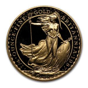 1987 Great Britain 1/4 oz Gold Britannia Coin