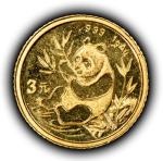 1991 China 3 Yuan Gold Panda Coin 1 Gram