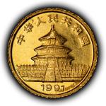 1991 China 3 Yuan Gold Panda Coin 1 Gram
