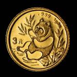 1991 China 3 Yuan Gold Panda Coin 1 Gram