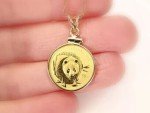 Chinese Panda Coin Pendant with Chain - 14k Gold