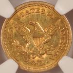 1852-O Liberty Gold Quarter-Eagle Coin NGC MS-61