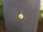 Chinese Panda Coin Pendant with Chain - 14k Gold