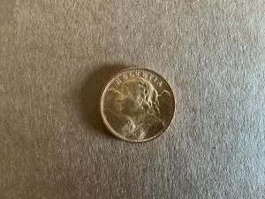 1947 Swiss Gold 20 Franc Helvetia Coin