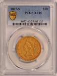 1867-S $10 Gold Liberty Eagle Coin XF45