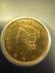 1854 Type 1 $1 Gold Coin ICG MS63