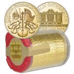 2025 Austria Gold Philharmonic 1/4 oz Coin Roll