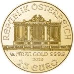 2025 Austria Gold Philharmonic 1/4 oz Coin Roll
