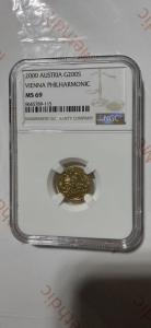 2000 Austria Vienna Philharmonic 1/10 oz Gold Coin
