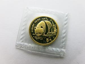 1987 Gold Panda 1/20 oz Coin with Mint Mark