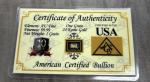 1 Grain .999 Fine 24k Gold Bar with COA