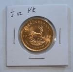 1980 South Africa 1/2 oz Gold Krugerrand Coin