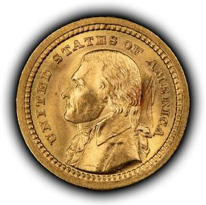1903 Jefferson Gold Commemorative Dollar Coin
