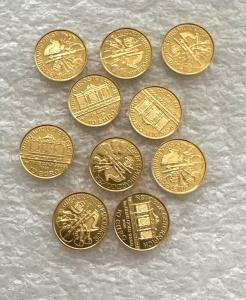 10 Gold 2025 Austria Philharmonic 1/10 oz Coins