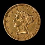 1855 Liberty Head Gold Quarter Eagle Coin