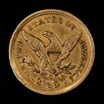 1855 Liberty Head Gold Quarter Eagle Coin