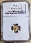 1852 $1 Liberty Head Gold Dollar Coin