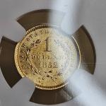 1852 $1 Liberty Head Gold Dollar Coin