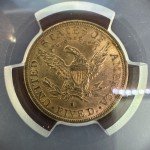 1893-S $5 Gold Liberty Head Coin AU58