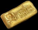 2oz Gold Skull & Crossbones .999 Fine Bar