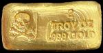 2oz Gold Skull & Crossbones .999 Fine Bar