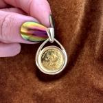 1991 Chinese Gold Panda Coin with 14K Bezel