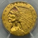 1912 Indian Gold Quarter Eagle $2.5 PCGS MS63