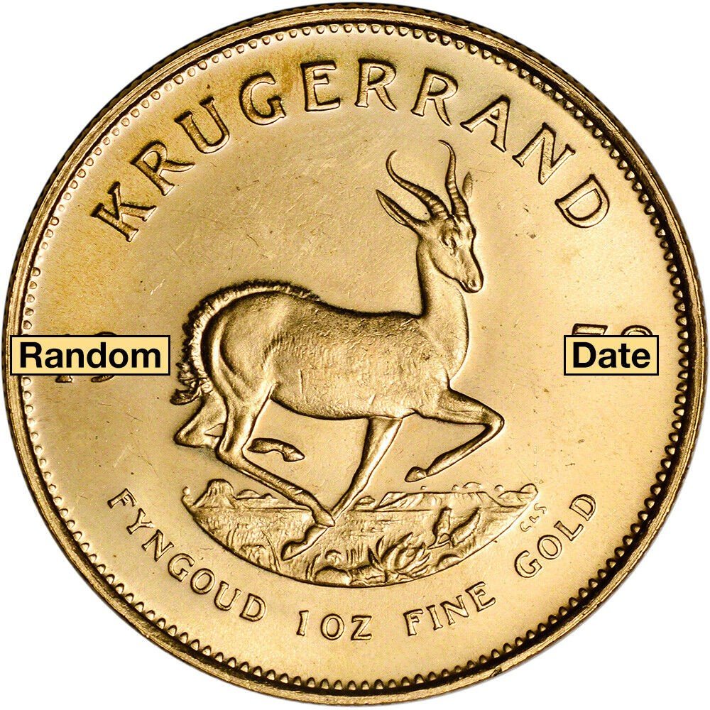 1 oz South Africa Gold Krugerrand - Random Year